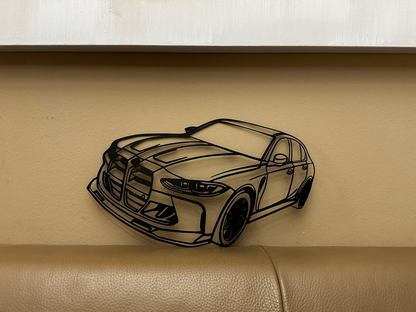 Sportwagen Metallskulptur M4 Front - Kreative Drahtdesign-Wohnkultur Hängeskulptur