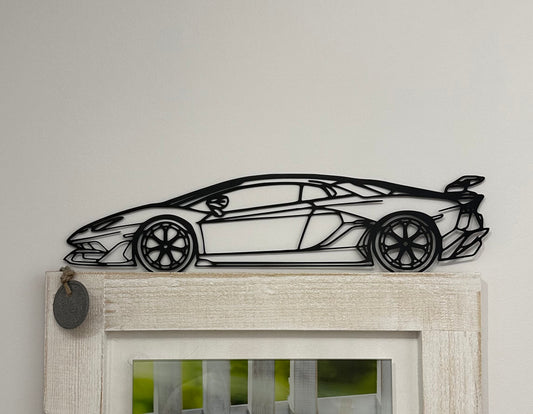 Aventador Hypercar Metallskulptur [Seitenansicht]